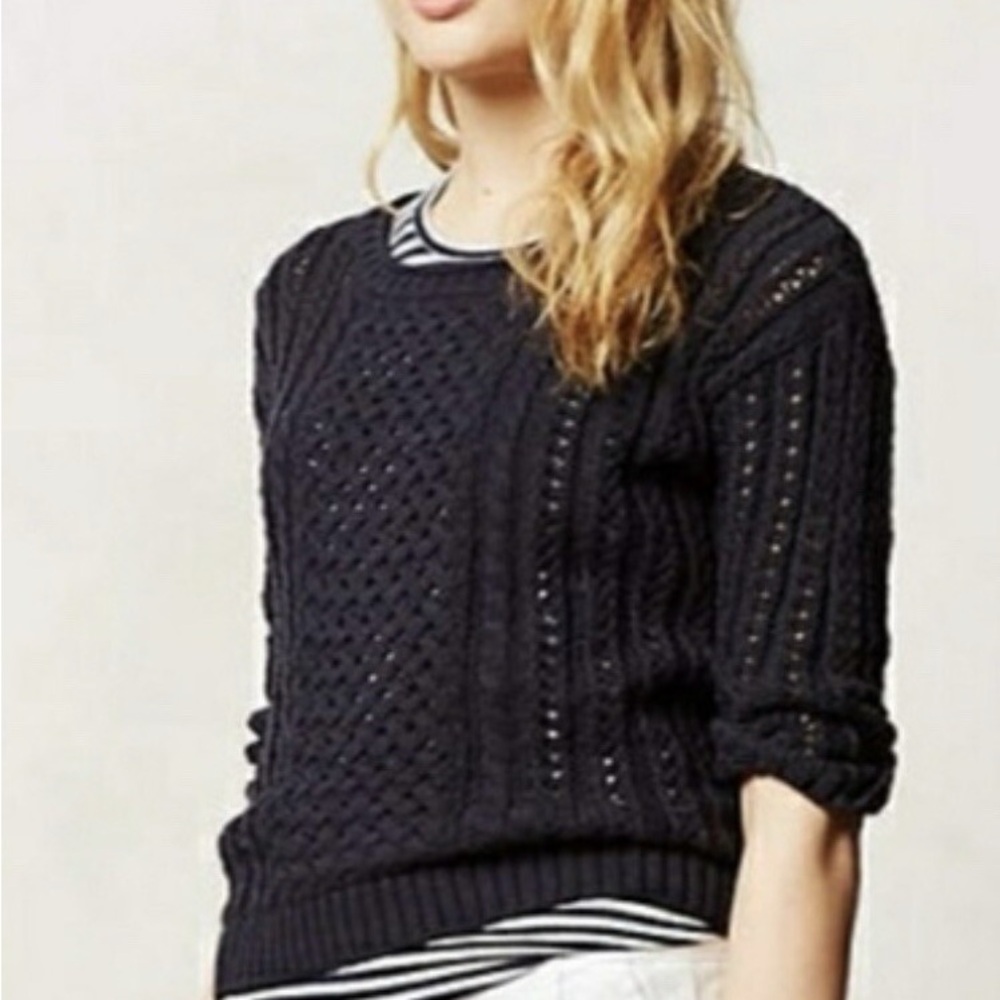 Black Cable-Knit Women's Sweater - Brand: